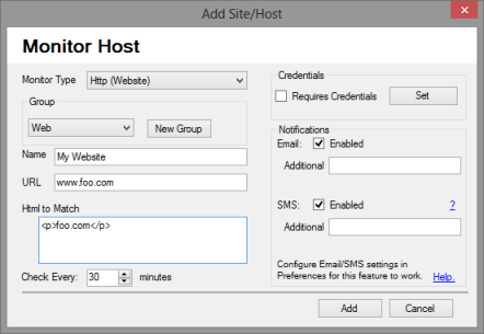 Monitor Host/Website